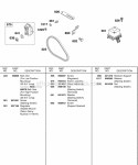 Regulator Vee Belt Diagram and Parts List for  Briggs and Stratton Engine